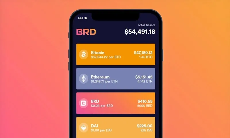 کیف پول بی‌آردی (BRD Wallet) به کاربران امکان ذخیره‌سازی و مدیریت بیت‌کوین و اتریوم را می‌دهد.