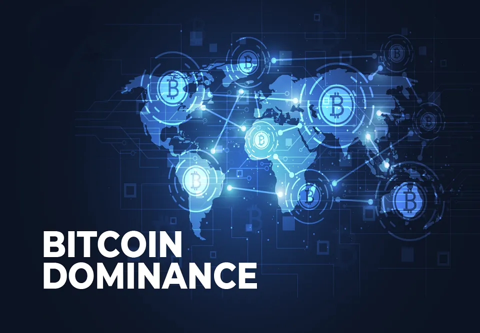 تسلط بیت‌کوین (Bitcoin Dominance) معیاری است که نشان‌دهنده درصد سهم بیت‌کوین از کل ارزش بازار ارزهای دیجیتال است.